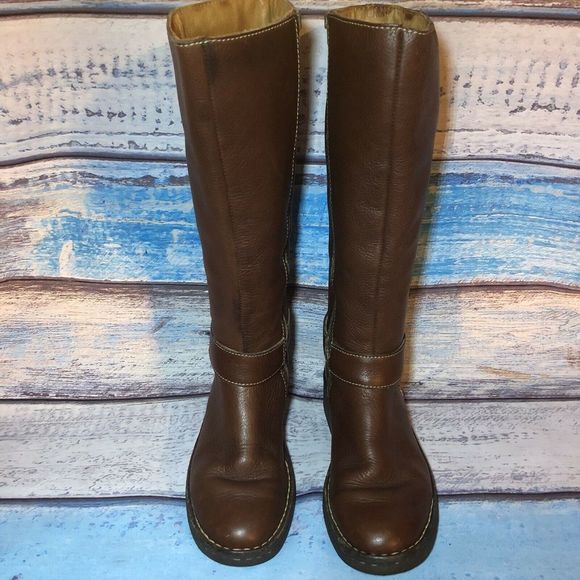Born Brown Leather Tall Riding Boots W9777 sz 6 - Picture 5 of 8